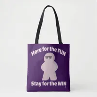 In For Fun Stay For Win Game Humor Tote Bag