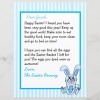 Personalized Letter from the Easter Bunny 2 Sided