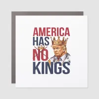 No Kings In America Funny America Has No King Poli Car Magnet