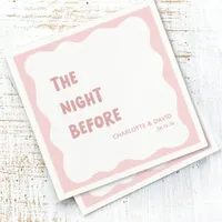 Dusty Rose Modern Welcome Party Rehearsal Dinner Napkins