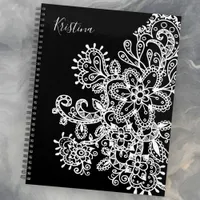 Elegant Hand-Drawn Floral and Paisley Planner