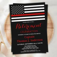 Firefighter Retirement Celebration Fireman  Invitation