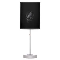 Crow, F-Caw-F Funny Bird Moon Gothic Adult Humor T Table Lamp