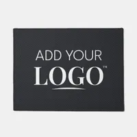 Business Logo Front Door Modern Professional Black Doormat