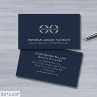 Navy Blue Custom Logo Business Card