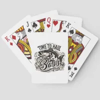 Funny Time to Haul Bass Fishing Poker Cards