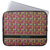 Psychedelic Pink Aqua Pattern Tablet/Notebook Laptop Sleeve