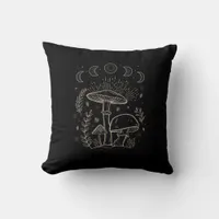 Goblincore Aesthetic Academia Cottagecore Mushroom Throw Pillow