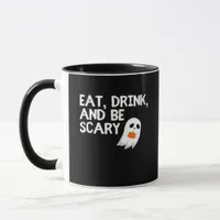 Eat Drink And Be Scary Halloween Spirit Modern Mug