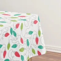Colorful String Lights Christmas Tablecloth