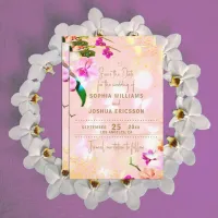 Romantic Orchid Bouquet Elegant Classy Wedding Save The Date