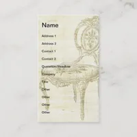 Vintage French Chair Linen Business Card