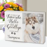 Pet Loss Sympathy Personalized Pet Memorial Photo Wooden Box Sign