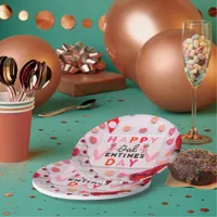 Happy Galentine's Day Food & Spirits Party Paper Plates