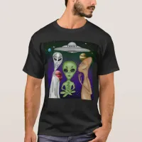 A Grey, Little Green, Anunnaki Alien Drawing   T-Shirt