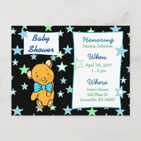 Cute Teddy Bear Baby Shower Invitation