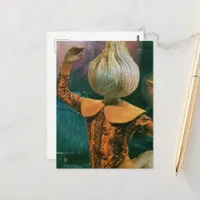 A retro dancing onion postcard
