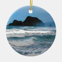 Hawaiian Coastal Island Ocean Tropical Paradise Ceramic Ornament