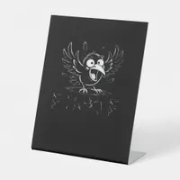 Crow, Retro F-Caw-F Bird Crow Funny Crow Bird Cawi Pedestal Sign