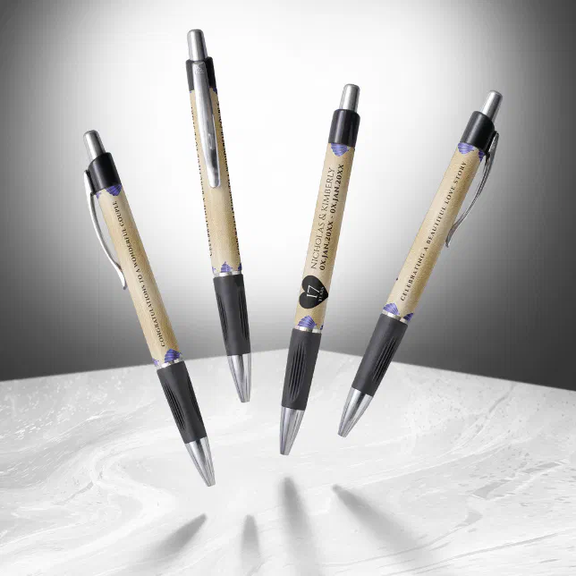 Elegant 17th Shells Wedding Anniversary Pen