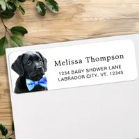 Labrador Puppy Dog Black Lab Return Address Label
