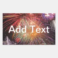 Fireworks Finale Rectangular Sticker