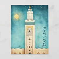 Travel to Casablanca Morocco Postcard