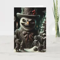 Horror Snowman Christmas Card