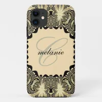 Vintage Gothic Tribal  Lace Monogram iPhone 5 iPhone 11 Case