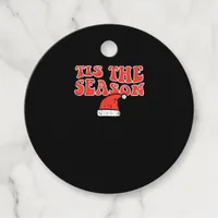 Tis Season Skeleton Pumpkin Halloween Favor Tags