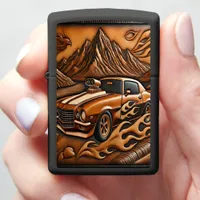 1980s Car on Dreamy Roads Zippo Lighter