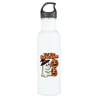 Tis The Season Halloween Costume Witch Hat Stainless Steel Water Bottle