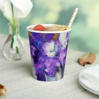 Pretty Vintage Purple Flowers Paper Cups