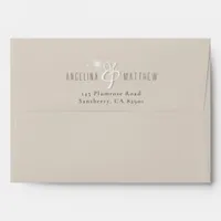 Glamorous Champagne Glitter Luxury Wedding  Envelope