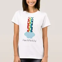 St. Patrick's Day Rainbow 4-Leaf Clover Minimalist T-Shirt