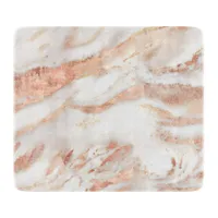 Trendy Copper Rose Gold Metallic Marble Cutting Board