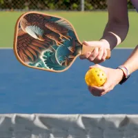 Majestic Encounter: Eagle and Fish Pickleball Paddle