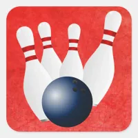 Bowling Ball and Pins Stickers