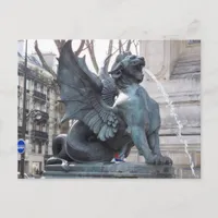 Fountain in Paris near Notre Dame Postcard