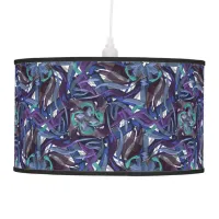 Ribbons Blue, Purple, Aqua Ceiling Lamp