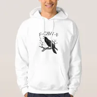 Gothic F-Caw-F Funny Crow Humor Essential Vintage  Hoodie