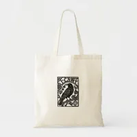 Retro F Caw F Crow Funny Saying Meme Design Tote Bag