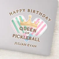 Retro County Club Queen of Pickleball Sticker