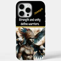 Brave warrior with eagle symbols iPhone 16 pro max case