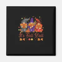 It’s Fall Y’all Halloween Gnomes Pumpkin Vintage Magnet