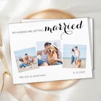 Dog Wedding Photo Collage Save The Date Invitation