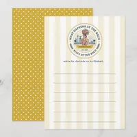 Preppy What Happens in Vegas Bachelorette Advice Card