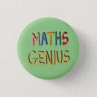 Mathematic genius pin badge