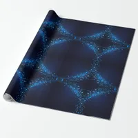 Whimsical Cute Sparkles on Deep Blue  Wrapping Paper