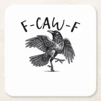 F-Caw-F Essential Retro Classic Square Paper Coaster